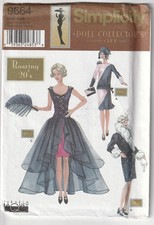 Simplicity Sewing pattern 9664 for 11.5" BARBIE Doll Size 1920'S Clothes
