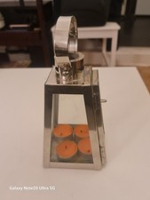 . metal lantern in stainless