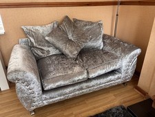 Crushed velvet two seater - two-seater, sofa