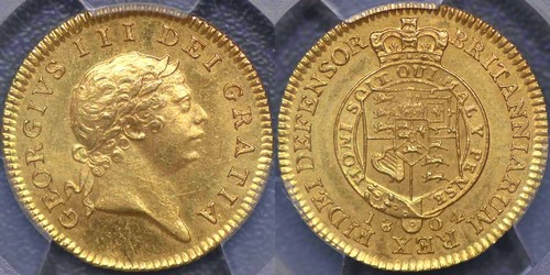 1804 half guinea pcgs ms63 - half,