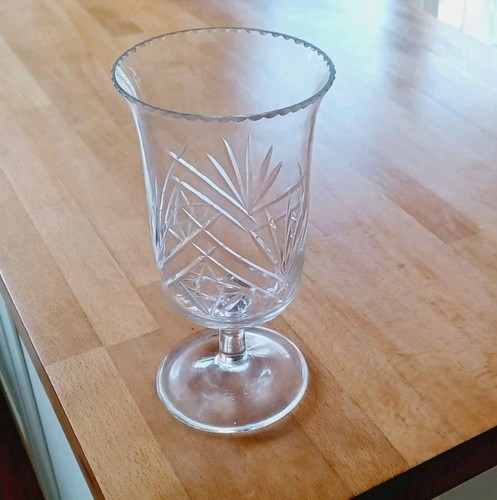 Etched glass celery vase - etched,