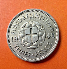 1940 Silver Threepence with