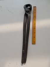 old blacksmiths pincers,11-12"long,