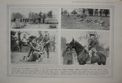 1915 wwi ww1 print officers - print,