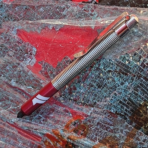 Spring loaded window punch - window,