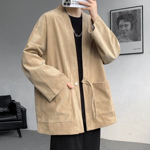 Men casual corduroy kimono - men,