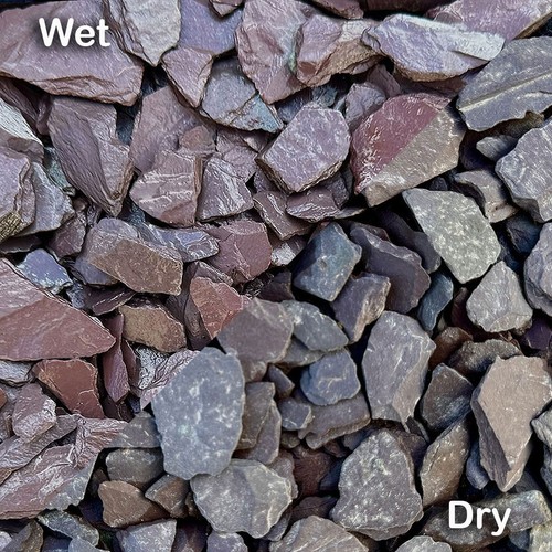Plum slate chippings 20mm - slate,