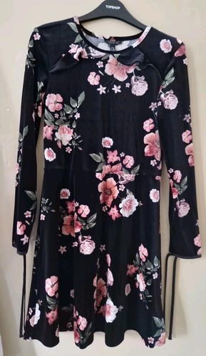 Topshop black velvet floral - topshop,