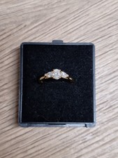 18ct Yellow Gold 3 Stone Diamond Ring / D / VS1 - Never Worn!