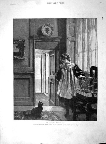 Original old antique print - original,