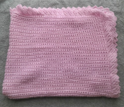 Hand knitted sparkle pink - a,