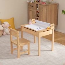Kids Desk & Chair Set Flip Top