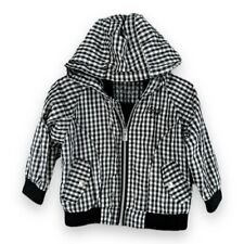 Baby K Girls Boys Myleene Klass Black White Checked Hooded Jacket 12-18 months
