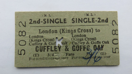 Railway ticket cuffley - railway, ticket,