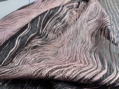 Pink wave silk metallic - wave,