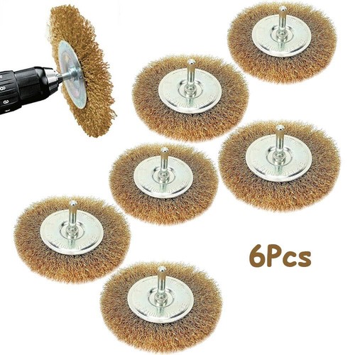 6pcs flat wire wheel - 4",