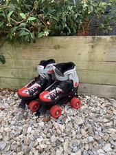 Senhaí Max Power Red And Silver Quad Rollerskates Adjustable Size