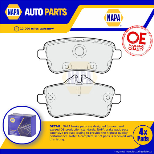 Brake pads set fits - fits, mercedes