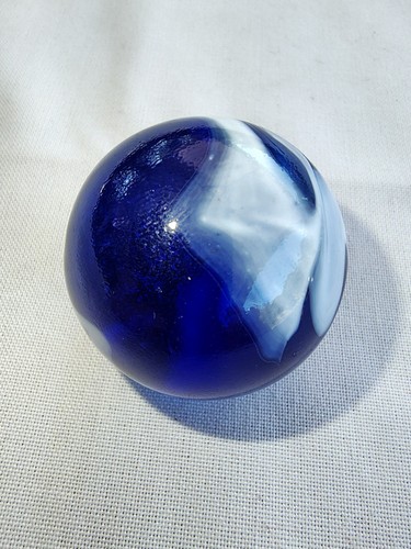 Large blue and white - and, swirl