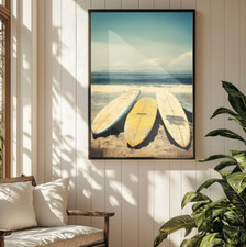 Vintage Surfer Surf Board