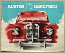 AUSTIN A70 HEREFORD Car Sales Brochure c1954 #765/A