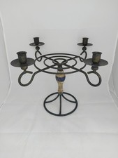 Very Unusual Vintage Wrought Iron Candelabra Centre Piece. Boho, Ethnic Vibes