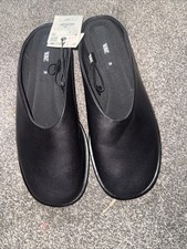 Zara Black Leather Mules Size