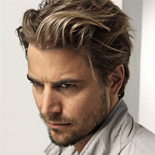 Mens light brown short wig - light,