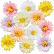 SUNBEAUTY Daisy Paper Flower Pom Poms 14‘’ Large 14 inches, Iridescent 