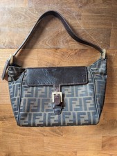 Vintage Small Fendi Bag  Brown Canvas