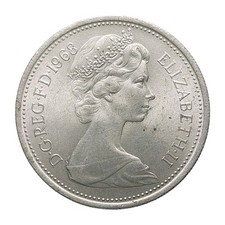 1968 UK 5p Coin – Queen Elizabeth II – Thistle Design – Pre-Decimal Z3174