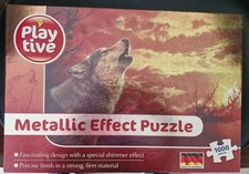 PLAYTIVE METALLIC EFFECT 1000 PIECE JIGSAW PUZZLE - WOLF 