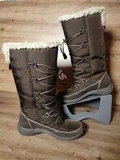 Clarks Wave Walk Brown Snow Boots Wool Lined Warm Gore Tex Size UK 4 EU 37 Boot