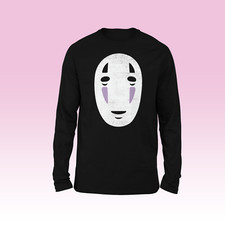 No Face Spirited Away Long Sleeve T-Shirt - Studio Ghibli Anime Mask Merchanidse