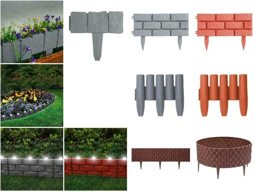 Plastic garden edging flexible - plastic,