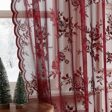 Burgundy Lace Curtains 84
