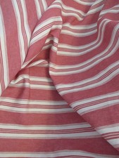 OKA Pennant Stripe Pink Linen