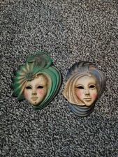Vintage Pair Ceramic Chalkware