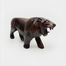 Vintage Wooden Lion Ornament