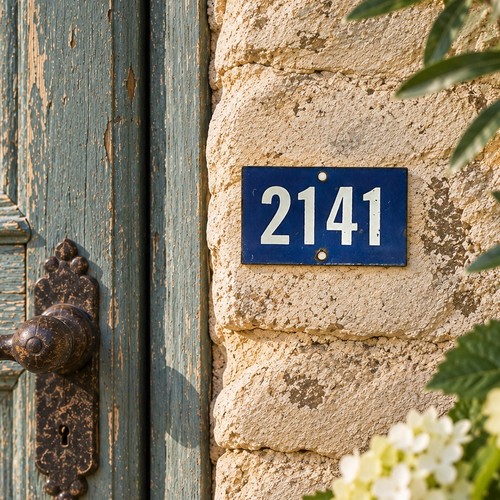 Vintage french enamel house - enamel,