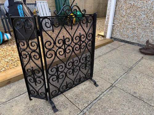 Antique victorian fireguard - victorian,