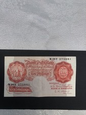 BANK OF ENGLAND TEN SHILLINGS N28Y OBRIEN 1955-1962 V/F WORTH A LOOK NICE