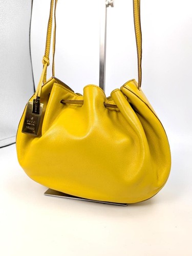 Gucci yellow leather shoulder - yellow,