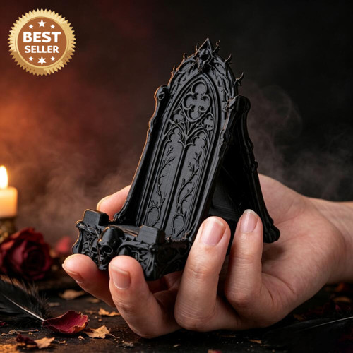 Gothic skull phone stand - skull,