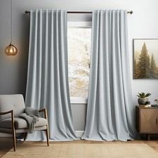 Luxury Velvet Curtains PAIR Thermal Window Drapes Ready Made Living Room Curtain