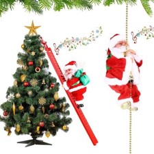Christmas Electric Santa Claus Climbing Ladder Doll Music Xmas Music Decor Party