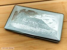 Mayell Gibraltar Silver Tone Metal Vintage Cigarette Case-Tobacciana-201