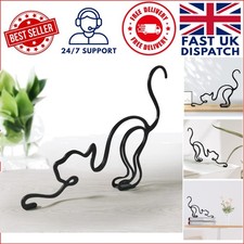 Elegant Metal Cat Sculpture -