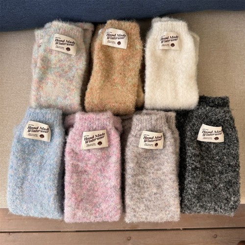 Wool leg warmers knitted calf - leg,