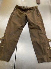 1994 Barbour Int Motorcycle Trousers Men’s XXL 42W 33L Brown Waxed Waterproof